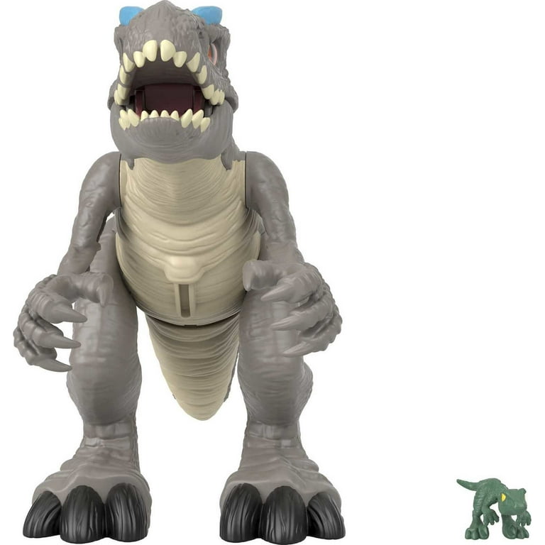 Imaginext Jurassic World Indominus Rex Dinosaur Toy with Thrashing Action  for Preschool Child