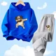 thumbnail image 5 of Conjunto de sudadera con capucha y pantalones de bulldog francés divertidos, conjunto de dos piezas, chándal informal fino, ropa deportiva para niños y bebés, 5 of 5