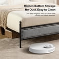 thumbnail image 4 of Queen Size Metal Platform Bed Frame, Upholstered Headboard Footboard Wood Slat Support No Box Spring Needed Grey, 4 of 10