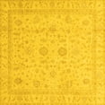 thumbnail image 1 of Ahgly Company Indoor Square Oriental Yellow Traditional Area Rugs, 5' Square, 1 of 4