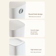 thumbnail image 2 of VONKY Convenient Trash Bin For Kitchen And Bathroom Storage Needs And Non Pressure Ring Trap Garbage Bag white, 2 of 6