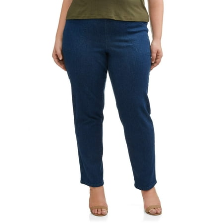 Just My Size Women's Plus-Size Pull-On Stretch Woven Pants, Also in