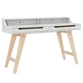 thumbnail image 6 of Linon Rosemont 2-Drawer Desk, 55" Wide, Natural and White Finish, 6 of 16