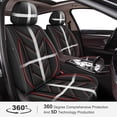 thumbnail image 3 of Car Seat Covers Fit for Volvo S40 2004-2011,Premium Leather Waterproof Leather Breathable Anti-Slip Fast Install Automotive Accessories Red,Full Set(2 Row 5 Seats), 3 of 10