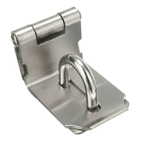 

Christmas Deal Door Padlock Plate Retaining Buckle 90 Stainless Steel Hasp And Nail Door Padlock Folding Silver