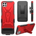 thumbnail image 7 of Compatible for Boost Celero 5G Case with Holster Belt Clip Hybrid Shockproof Protective Phone Cover with Kickstand - Red, 7 of 7