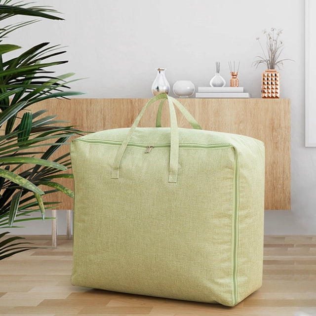 Edgergery Large Reusable Storage Bags With Strong Handles & Zippers, Heavy Duty Washable Moving Bag, Closet, Underbed Organizer For Bedding, Blanket