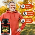 thumbnail image 3 of Turmeric Curcumin Supplement, with Organic Turmeric & Omega-3, 95% Curcuminoids, Biomelain & Black Pepper for Best Absorption, Nature's Vegan Joint Support, 120 Capsules, 3 of 7