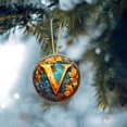 thumbnail image 2 of CuiLiyq 26 Initial Letter Window Pendant, Letter Ornaments for Christmas Tree Gifts, Cute Pendant Christmas Tree Pendant Ornaments (Acrylic, Letter-V), 2 of 4