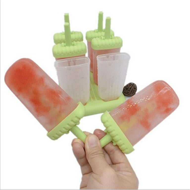 Ice Pop Molds BPA Free 12 Popsicle Molds Tray Food Grade Silicone Frozen Ice  Cream Maker 2PCS Blue&green 