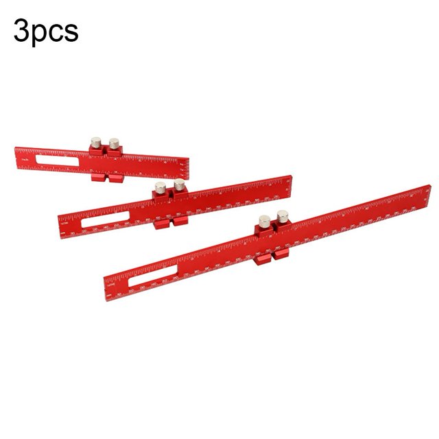 Règle de Menuiserie en Alliage d'Aluminium, Règle de Laque en T, T-Track Rouge
