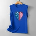 thumbnail image 5 of Wycnly 4th of July Tank Top for Women Comfy Loose Fit Independence Day Patriotic Vest Shirts Summer Heart US Flag Print Round Neck Sleeveless Fashion Blouses Blue s, 5 of 5