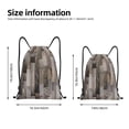 thumbnail image 4 of Bingfone Wooden Texture Drawstrings Backpacks Bags For Men Women Gym Drawstrings Bag, 4 of 9