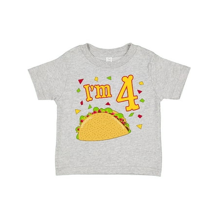 

Inktastic Im Four- Taco Birthday Party Gift Toddler Boy or Toddler Girl T-Shirt