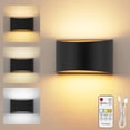 thumbnail image 1 of Lámpara de Pared Recargable Inalámbrica, Lampara de Pared Interior Moderna con Control Remoto, 4000mAh, 3 Colores Regulable, Luces de Noche Magnéticas para Recamara,Oficina Sala y Pasillo, 1 of 9