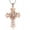 Rose Gold, variant on Cross Cremation Jewelry For Ashes Rose Shape Stainless Steel Cross Memorial Cremation Ashes Urn Necklace Keepsake Jewelry