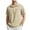 Khaki, variant on Coorders Men's and Big Men's Turndown Collar Shirts Short Sleeves, Men's Knit Button-Up Shirt Pocket,Khaki,XXXL