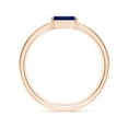 thumbnail image 2 of ANGARA Natural Emerald-Cut Blue Sapphire Solitaire Ring With Diamonds in 14K Rose Gold for Women (Size-6x4mm) | September Birthstone, Anniversary, Jewelry Gift for Women | Natural Blue Sapphire Ring, 2 of 11