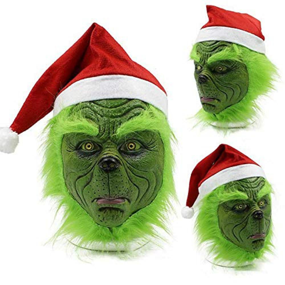 dish wallet diary Christmas Costume Props Green Grinch Latex Mask+gloves - Walmart.com