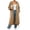 Black, variant on Womens Mid Hooded Jackets Elastic Drawstring Waist Full Zip with Pockets Casual Outdoor Long Sleeve Coat