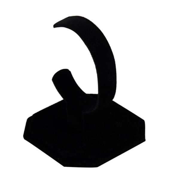 Terciopelo negro C Reloj de pulsera Pulsera Soporte de estante de exhibición Titular de la joyería Yuyangstore Estante de exhibición de pulsera