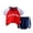 Red, variant on ibuvkizy Summer Toddler Boys Outfit Sets Kids Baby Boys Fashion Short Sleeve Round Neck Cute Print Tshirt Shorts Outfits Clothes