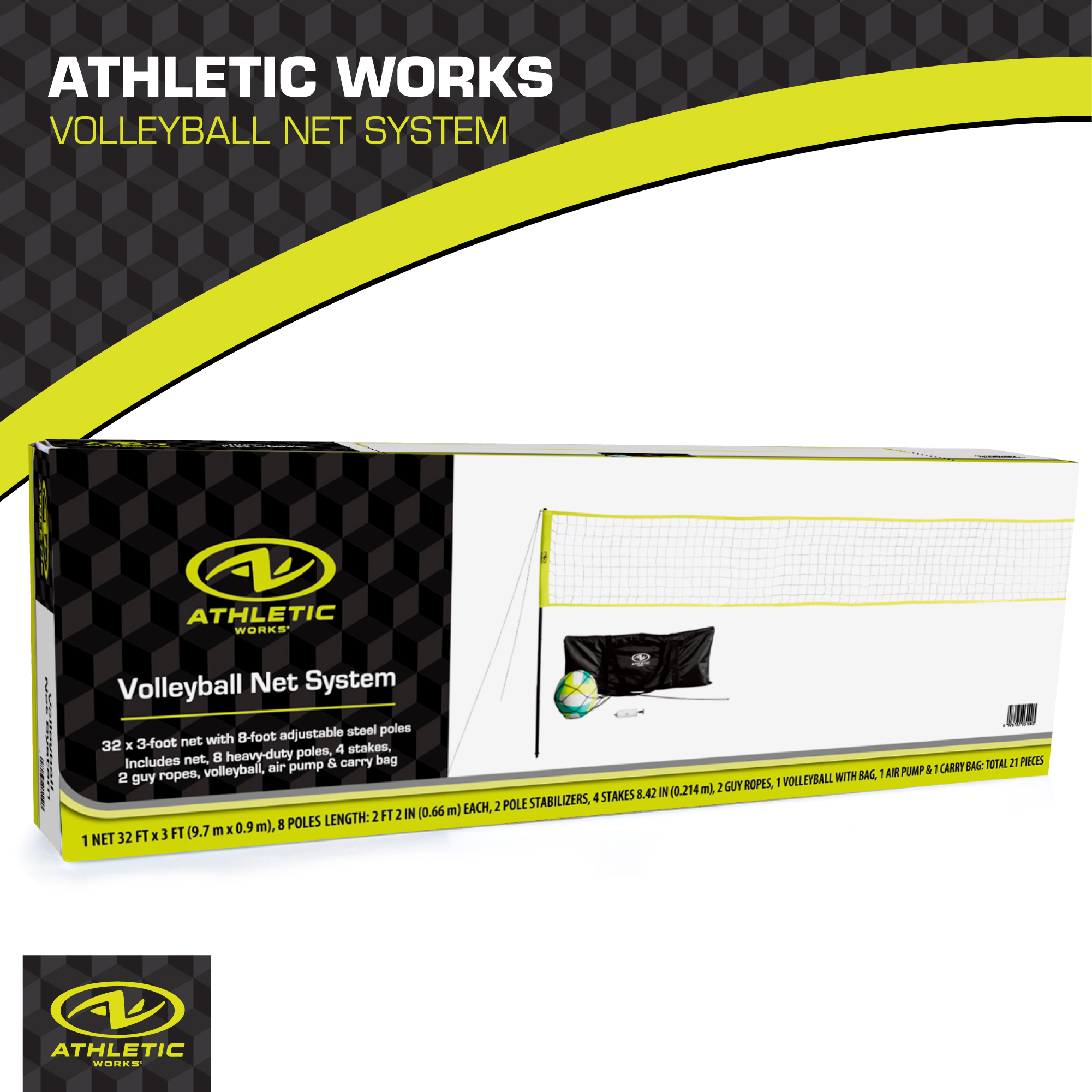 Athletic Works Volleyball Net Set with Ball photo 2