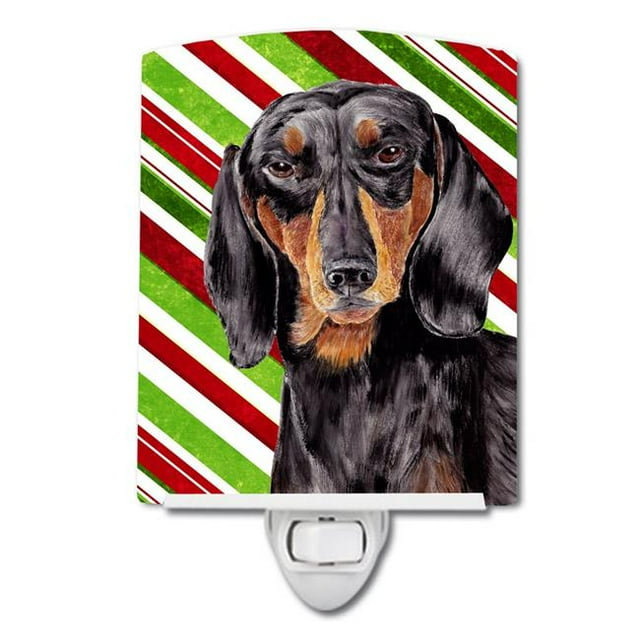 Carolines Treasures SC9323CNL Dachshund Candy Cane Holiday Christmas Ceramic Night Light