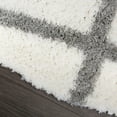 thumbnail image 3 of SoHome Carmela Tali Shag Geometric Area Rug, Ivory/Grey, 7' 10" Round, 3 of 5
