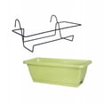 thumbnail image 2 of Almencla Balcony Hanging Planter with Bracket Easily Install Versatile 17x7.4x5.9inch Black Rack, 2 of 8