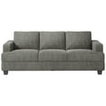 thumbnail image 4 of BLAZANT 89" Extra Deep Seats Oversize, Wide Corduroy Fabric 3 Seater Sofa for Living Room, Modern Couch and Sofa, Comfy Armrests and Seats and Backrests, Easy Installation,Dark Gray, 4 of 14