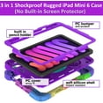 thumbnail image 3 of BMOUO Case for iPad mini 7 (A17 Pro) 2024/ Mini 6 8.3'' , Full-Body Drop Protection Cover with 360° Rotate Hand Shoulder Strap/Stand / Pencil Holder for iPad Mini 7th/6th Generation, Purple, 3 of 9