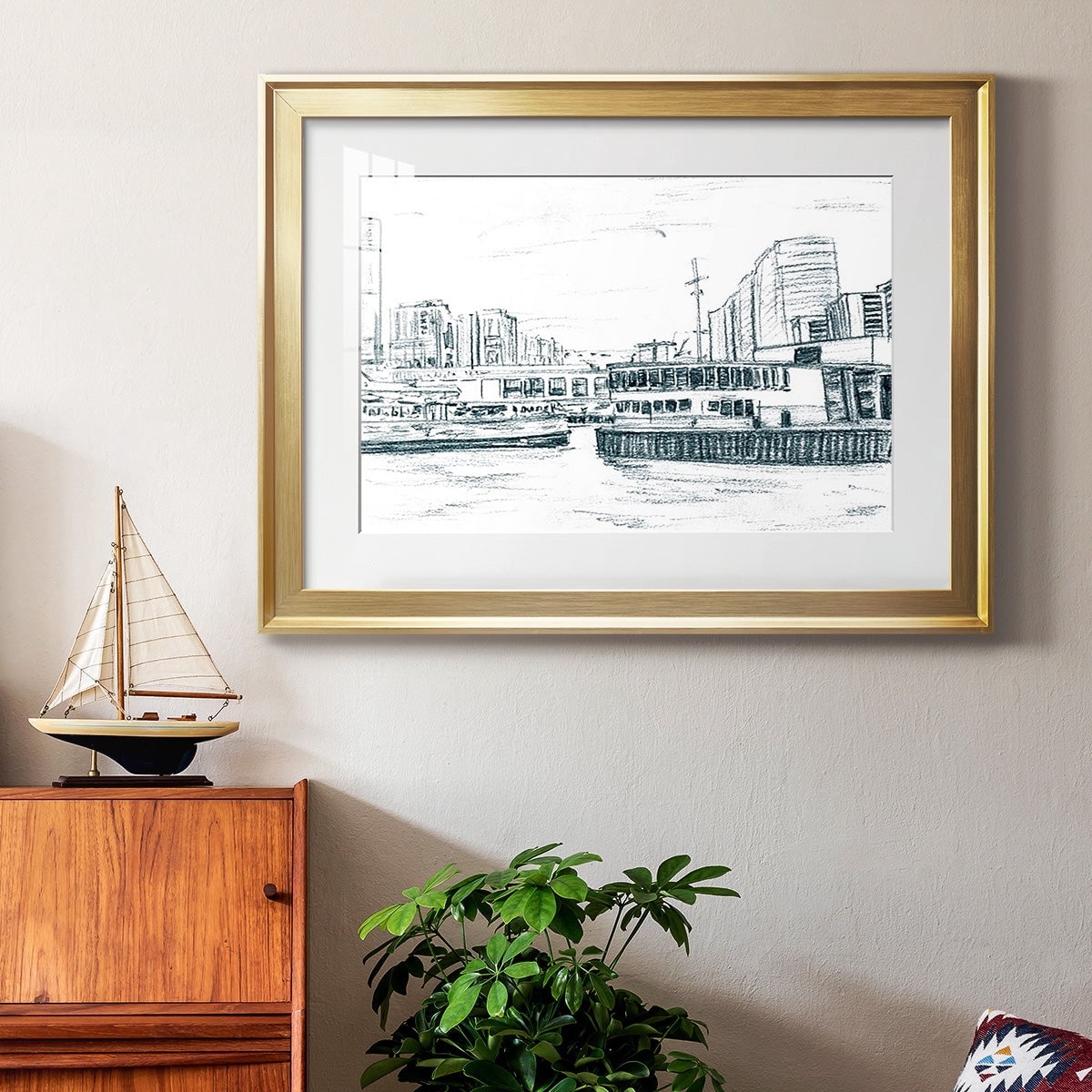 Ferryboats III Premium Framed Print - Ready to Hang