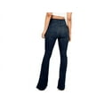 thumbnail image 3 of Jack David Women's Juniors 70s Trendy Flared Fitted Bell Bottom Denim Jeans, 3 of 4