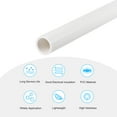 thumbnail image 3 of Uxcell Rigid Round Pipes High Impact for Water Pipe Crafts Cable Sleeve White 16mmx20mm, 3 of 6