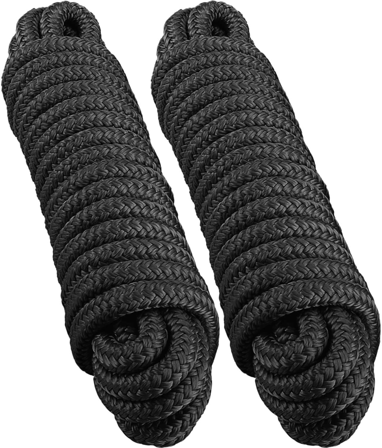 Dock Lines 3/4" x 50' Premium Boat Ropes for Docking with 18" Loop, 2