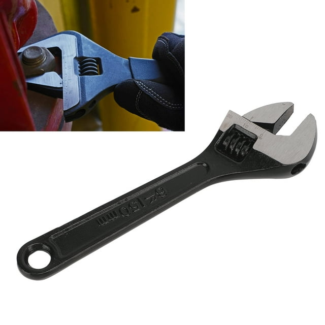 Open Ended Wrench, Jaw Adjustable Wrench Rustproof High Strength Hanging Hole For Industrial For Professional For Home