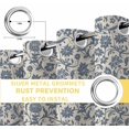 thumbnail image 6 of Light Blue Floral Blackout Curtains for Bedroom/Living Room, Thermal Insulated Kitchen Curtains, Rustic Vintage Flowers Botanical Spring Grommet Darkening Window Treatment Drapes 52"x84"x2, 6 of 8