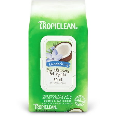 UPC: 0645095010116 | TropiClean Ear Cleaning Wipes for Dogs & Cats  50ct