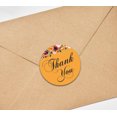 thumbnail image 3 of Darling Souvenir 45 Pcs Ocher Yellow Round Floral Thank You Stickers DIY Envelope Seals-1.6 Inches, 3 of 4
