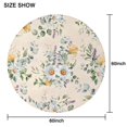 thumbnail image 6 of Pioneer Flower Floral Print Pattern Round Tablecloth 60"x60",Wrinkle Wipeable Table Cloth for Kitchen Dining Room Picnic Patio Party, 6 of 6
