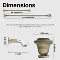 thumbnail image 4 of Deco Window Rustic 1 Inch Brass Quattro Adjustable Single Curtain Rods, 44-120 Inch, 4 of 5