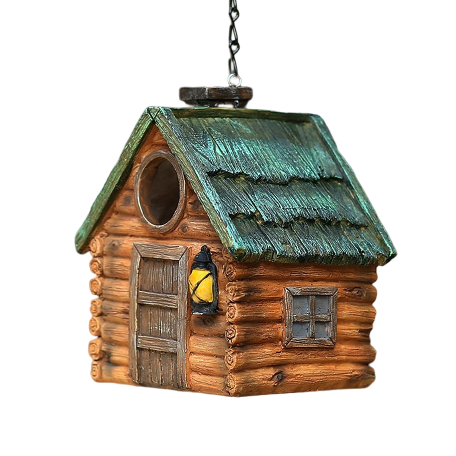 Leking Bird Houses for Outside Hanging Resin Hanging Birdhouse Ornament Waterproof