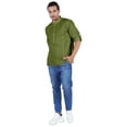 thumbnail image 2 of Atasi Indian Mens Henley Shirt Long Sleeve Casual Mandarin Collar Short Kurta, 2 of 7