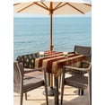 thumbnail image 4 of Square Outdoor Tablecloth with Umbrella Hole American Flag Outside Table Cloth Waterproof Patio Table Cover Retro USA Flag Blue Red Vintage Wooden Zipper Tablecloths for Picnic Camping 54x54 Inch, 4 of 8