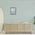 thumbnail image 2 of Stupell Cloudy Sunrise Beach Scenery Landscape Painting Black Framed Art Print Wall Art, 2 of 7