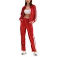 thumbnail image 4 of EKOUAER Women's Velvet Velor Tracksuits 2 Piece Lounge Outfits Zip Up Sweatshirt and Sweatpants with Pockets, 4 of 4
