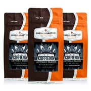 3 pack Fresh Roasted Coffee, Coffiend Blend Coffee, Medium-Dark Roast, Whole Bean, 12 oz