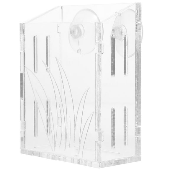 WHAMVOX Aquarium Plant Cup Transparent Acrylic Fish Tank Planter with Suction Cup for Aquatic Plants 3.5 Inch