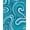 Blue, Pattern 4, variant on ODIKA 6' Machine Washable Non-Slip Area Rug, Rainforest Floor Mosaic High Traffic Rug, Blue, 320540